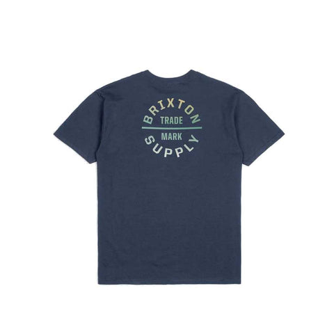 Brixton Oath V S/S T-shirt - Washed Navy/Jade Gradient