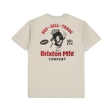 Brixton Rhythmic S/S Tee - Cream Back