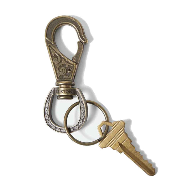 Brixton Scroll Keychain -  Antique Bronze