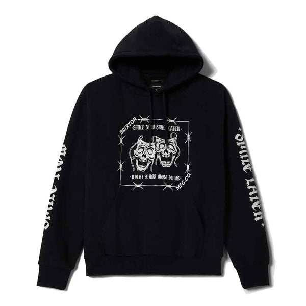Brixton Smile Always Relaxed Hoodie - Black Worn Wash
