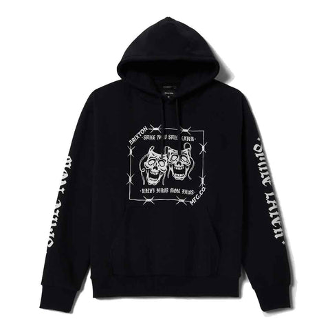 Brixton Smile Always Relaxed Hoodie - Black Worn Wash