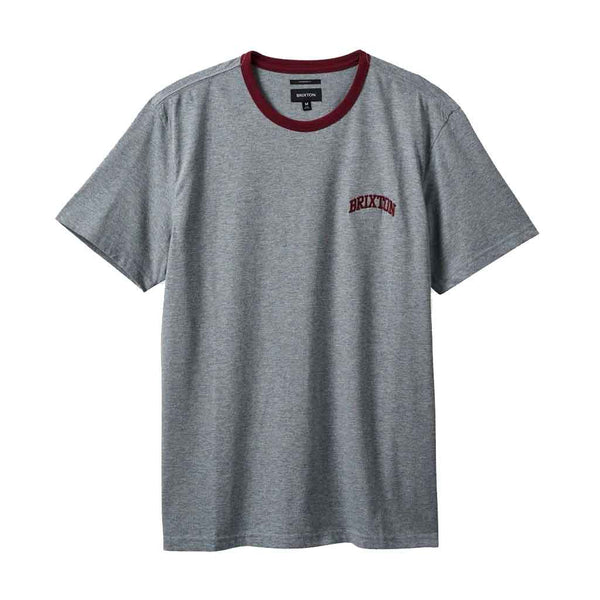 Brixton Varsity Ringer Tee - Heather Grey