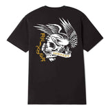 Brixton Wolcott S/S Tee - Black Worn Wash Back