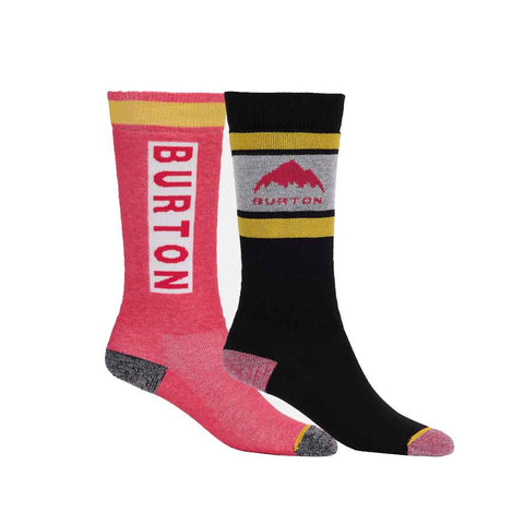 Burton 24/25 Kid's Weekend Midweight 2pk Sock - Azalea Pink