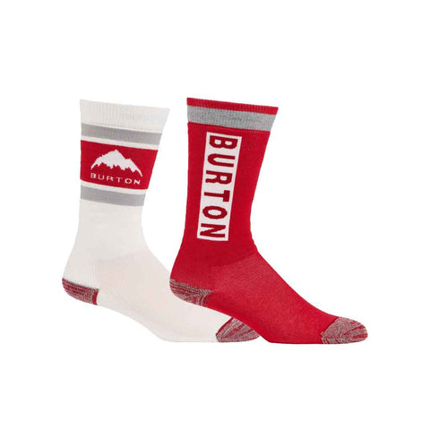 Burton 25/26 Kid's Weekend Midweight 2pk Sock - Flame Scarlet