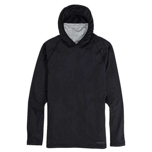 Burton 23/24 Midweight X Base Layer Long Neck Hoodie - True Black/Grey Heather