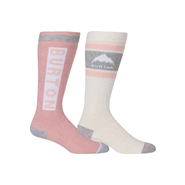 Burton 24/25 Women's Weekend Midweight 2pk Socks - Stout White