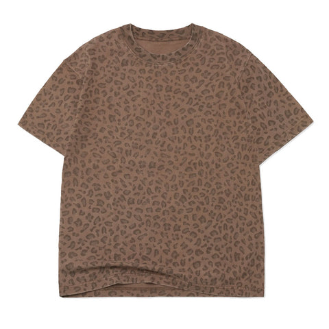 Cotton Collective 7.5oz Oversized Box Washed S/S Tee - Vintage Leopard