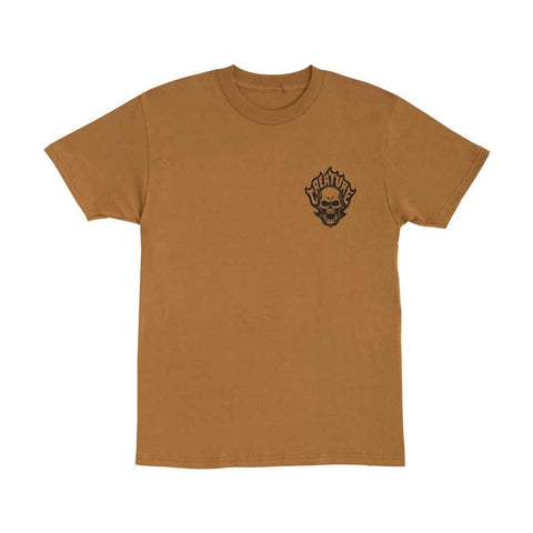 Creature Bonehead Flame S/S Tee - Brown Sugar Front