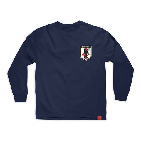 Chocolate Japan Soccer L/S Tee - Navy Front