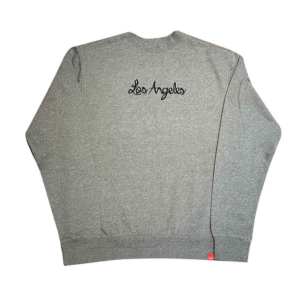 Chocolate Flip the Script Los Angeles Crewneck - Heather/Black