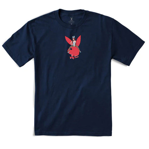 Color Bars x Playboy Straddle S/S Tee - Navy
