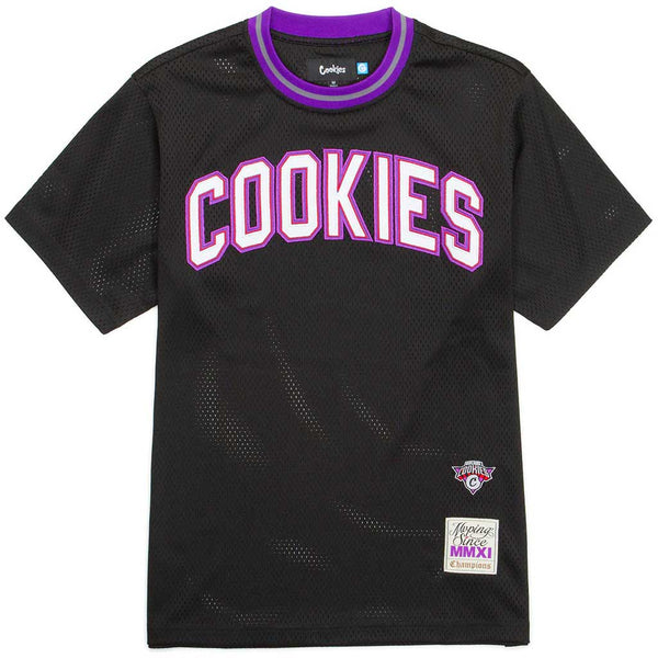 Cookies Full Clip SS Mesh Jersey with Applique - Black