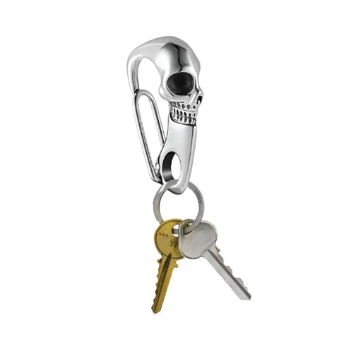 Deathwish Crypt Carabiner Keychain - Silver