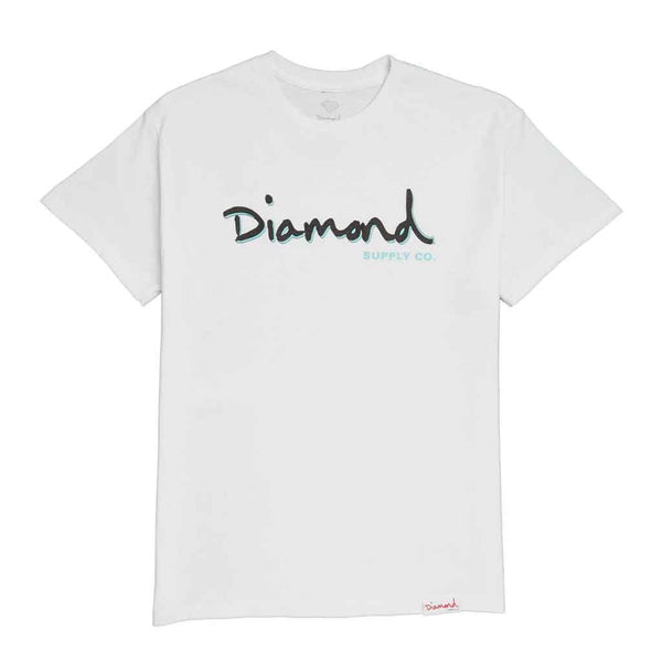 Diamond Outline Tee - White