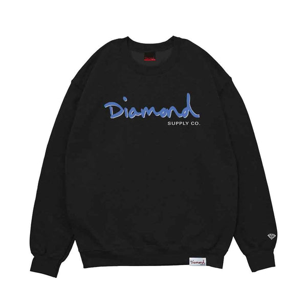 Diamond Outline Crewneck - Black