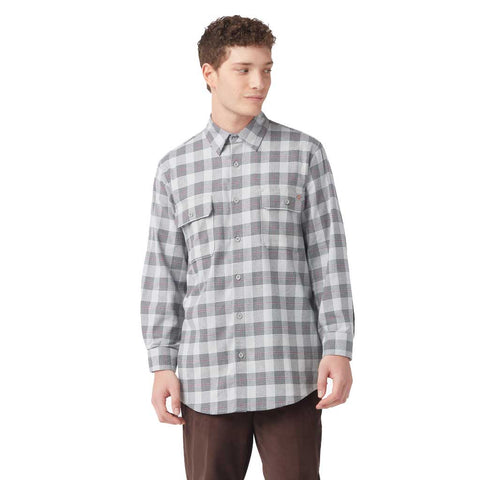 Dickies Regular Fit Flex Flannel Shirt - Grey/Black