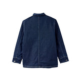 Dickies Lined Denim Chore Coat Jacket - Rinse Indigo Blue Back