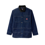 Dickies Lined Denim Chore Coat Jacket - Rinse Indigo Blue