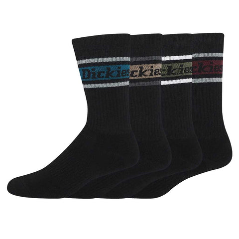 Dickies Skate Rugby Stripe Socks 4P - Black/F Stripe