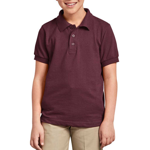 Dickies Youth Pique Polo Shirt - Burgundy