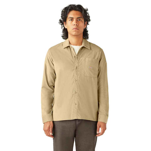 Dickies Corduroy L/S Shirt - Khaki front