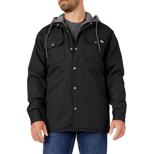 Dickies Fleece Shirt Duck Hood Jacket - Black