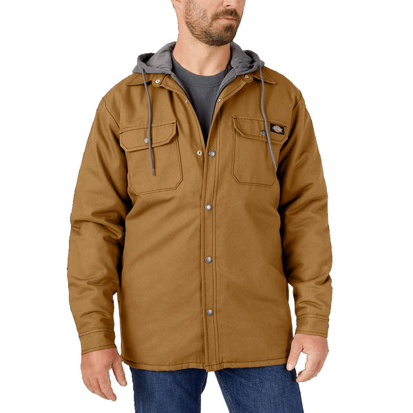 Dickies Fleece Shirt Duck Hood Jacket - Brown Duck
