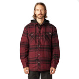 Dickies Quilted Flannel Shirt Jacket - Dark Port/Black Front