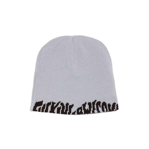 Fucking Awesome Reversible Skully Beanie - White/Black