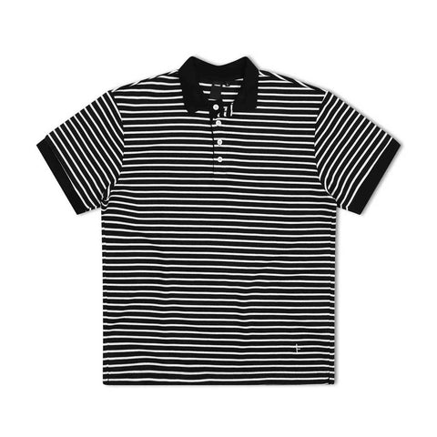 Former Uniform Striped S/S Polo - Worn Black/White