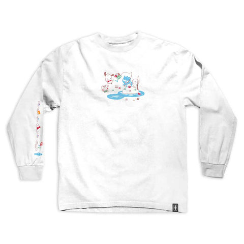 Girl x Sanrio Fishing L/S T-shirt - White