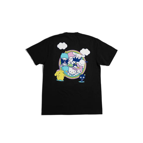 Girl x Sanrio Rainbow Circle S/S Tee - Black