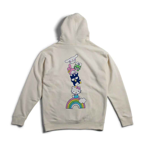 Girl x Sanrio Rainbow Stacked Hoodie - Cream