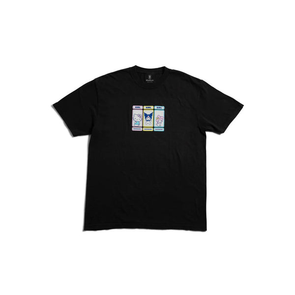 Girl x Sanrio Rainbow Triple OG S/S Tee - Black