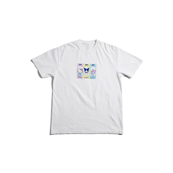 Girl x Sanrio Rainbow Triple OG S/S Tee - White