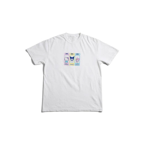 Girl x Sanrio Rainbow Triple OG S/S Tee - White