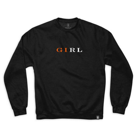 Girl Serif Crewneck - Black