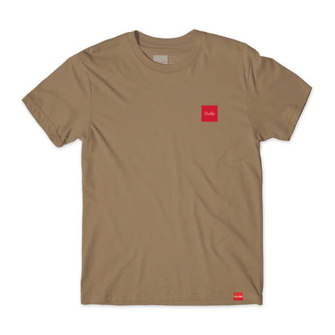 Chocolate Script Square S/S Tee - Safari