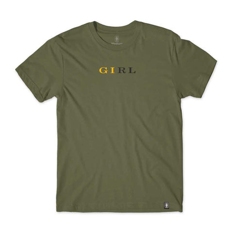 Girl Serif S/S Tee - Military Green