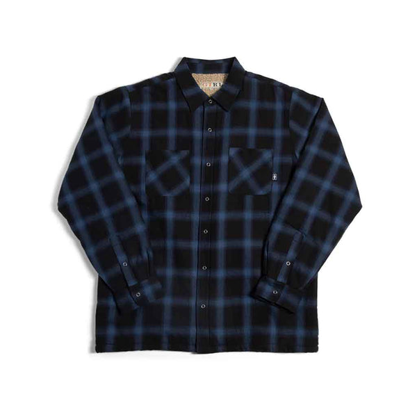 Girl Sherpa Lined Flannel - Black/Blue