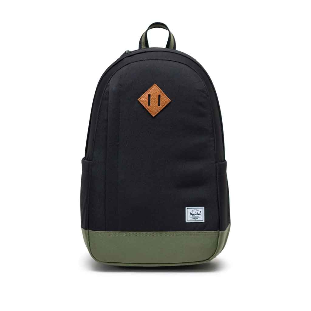 herschel backpack dark leaves Herschel Seymour Backpack - Black/Four Leaf Clover