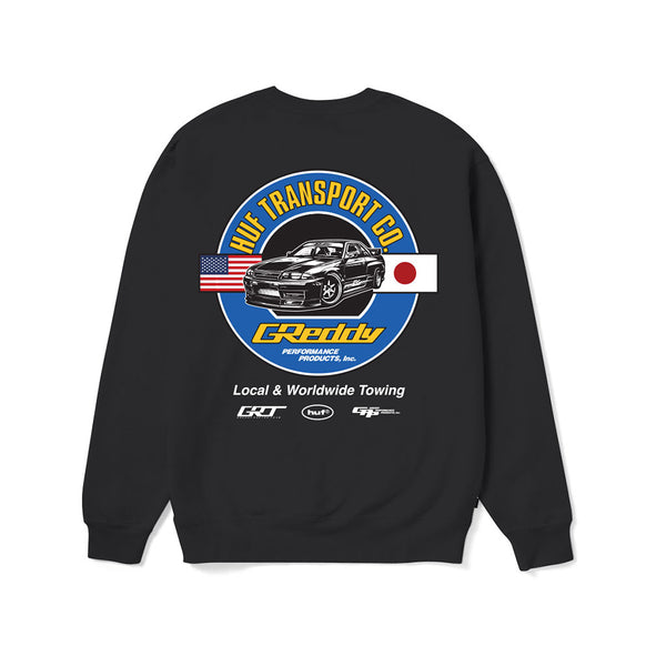 Huf x Greddy Transport Crewneck - Black