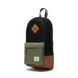 Herschel Heritage Shoulder Bag -  Black/Four Leaf Clvr/Sddle Brn Side