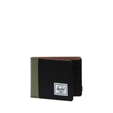 Herschel Roy Wallet -  Black/Four Leaf Clvr/Sddle Brn Side