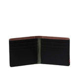 Herschel Roy Wallet -  Black/Four Leaf Clvr/Sddle Brn OPened