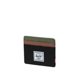 Herschel Charlie Cardholder Wallet -  Black/Four Leaf Clvr/Sddle Brn Side