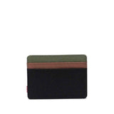 Herschel Charlie Cardholder Wallet -  Black/Four Leaf Clvr/Sddle Brn Back