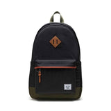 Herschel Heritage Backpack - Black/Ivy/Green Front
