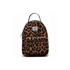 brown leopard print faux fur mini backpack Herschel Nova Mini Backpack - Leopard Black